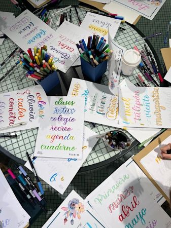 Family workshop on CHRISTMAS CARDS with Lettering RUBIO