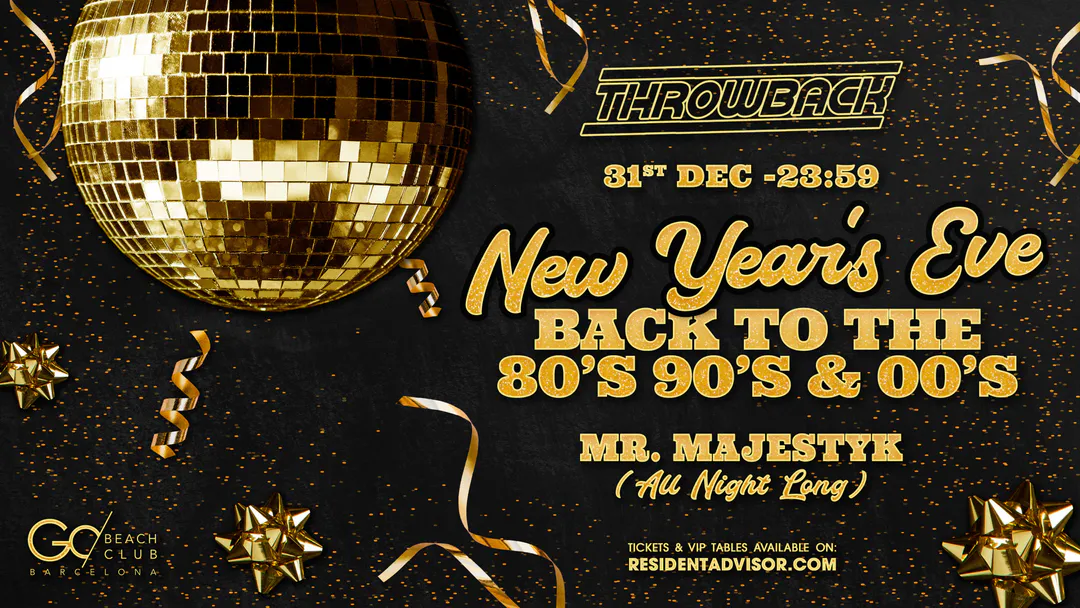 Throwback - RETRO NYE 2024 (Back to 80's 90's & 00's)